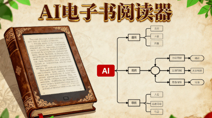 简直太爽了吧！AI电子书阅读器，AI轻松帮你总结，翻译，生成思维导图，阅读效率轻松提升SageRead 图标