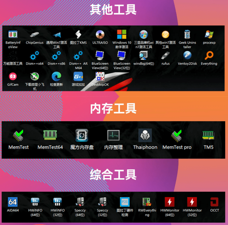 Win系统工具箱，内置75+款常用工具软件，开源永久免费使用，cpu显卡主板硬盘检测激活工具 入梦工具箱 截图 6