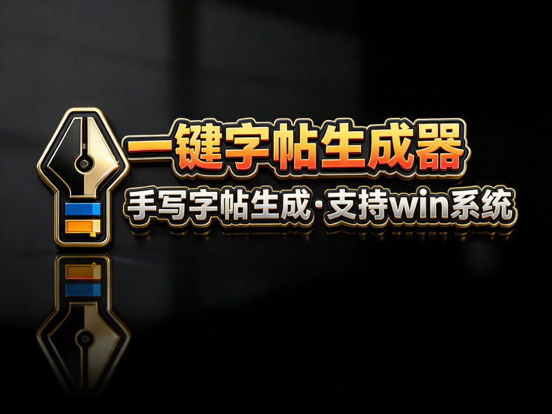 一键字帖生成器！生成临摹或描红字帖，练字必备神器，支持自定义字体和内容字帖生成，支持win系统 图标