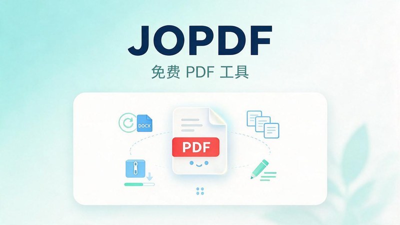 100%完美免费神器！一站式多功能PDF软件，支持PDF格式转换压缩编辑等，简约无广告，太Nice了JOPDF 图标