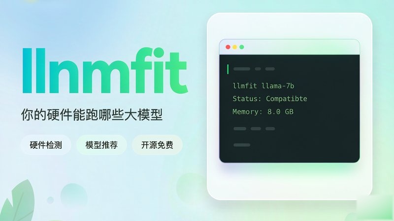 别盲目下载20G模型了，llmfit一条命令告诉你的硬件能跑哪些 图标